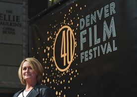 Producer Lori Kay Allred walks Denver Film Festival's red carpet for her film 