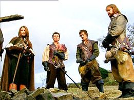 Susie Amy, Caspar Zafer, Niko Nicotera, and Andrew Musselman in La Femme Musketeer (2004)