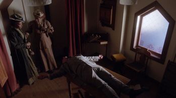 Sandra Caldwell, Mark Walker, and Mouna Traoré in Murdoch Mysteries (2008)