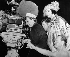 Harry Stradling Jr., Harry Stradling Sr., Mamie Eisenhower, and Rosalind Russell in Gypsy (1962)