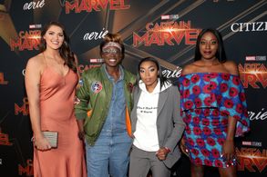 Chiney Ogwumike, Stefanie Dolson, Renee Montgomery, and Essence Carson at an event for Captain Marvel (2019)