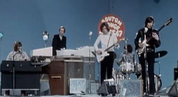 David Gilmour, Nick Mason, Roger Waters, Richard Wright, and Pink Floyd in The Pink Floyd Story: Which One's Pink? (2007