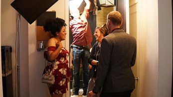 On set of 'Blind Love'