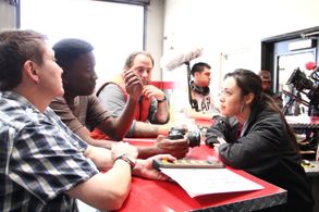 Raj Milian, Bart Cameron, Jennifer Paredes, Anthony Olivares, Rebecca Reyes, and Lawrence R. Kivett in The Playground (2