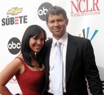 NCLR Alma Awards 2007. Gloria Calderon Kellett and manager, Marc Provissiero.