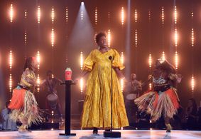 Leslie Jones and Kevin Mazur at an event for 2021 MTV Movie & TV Awards (2021)