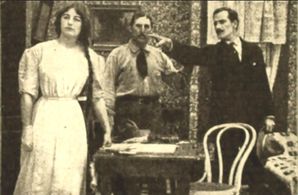 Gladys Field and Arthur Mackley in The Corporation and the Ranch Girl (1911)