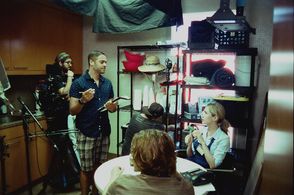 Marc Cartwright, Ashley Jones, Baker Chase Powell and Gabriel Gely in We Die Alone