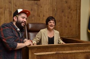 with actress Priscilla Lopez