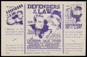 Edmund Breese, John Holland, and Catherine Dale Owen in Defenders of the Law (1931)