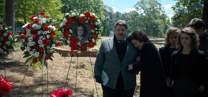 Cara Buono, Natalia Dyer, Aaron Munoz, and Cynthia Barrett in Stranger Things (2016)