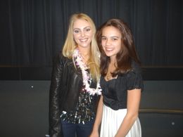 Christine Mascolo with AnnaSophia Robb at the March 9, 2011, premiere of 
