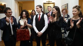 Vladimir Bilenjki as honourary guest at 48th FEST reception at the Canadian Embassy