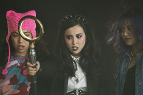 Ariela Barer, Lyrica Okano, and Allegra Acosta in Runaways (2017)