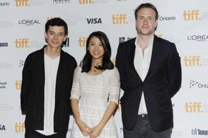 Rafe Spall, Jo Yang, and Asa Butterfield at an event for A Brilliant Young Mind (2014)