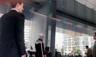 Behind the scenes shot of Barbie.