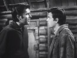 Robert Logan and Fess Parker in Daniel Boone (1964)