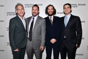 Adam Sandler, Josh Safdie, Benny Safdie, and Ronald Bronstein at an event for Uncut Gems (2019)