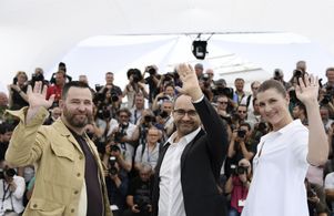 Andrey Zvyagintsev, Maryana Spivak, and Aleksey Rozin at an event for Loveless (2017)