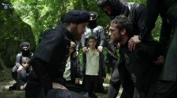 Aras Bulut Iynemli and Engin Öztürk in The Magnificent Century (2011)