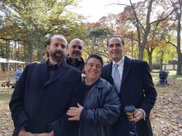 Rich Grosso, Peter Stormare, Robin Thomas and Director David A. Armstrong on the set of 
