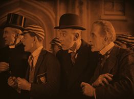 Robin Irvine, Norman McKinnel, Jerrold Robertshaw, and Ben Webster in When Boys Leave Home (1927)