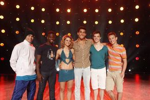 Billy Bell, Kent Boyd, Robert Roldan, Lauren Froderman, Ade Chike Torbert, and Jose Ruiz III in So You Think You Can Dan