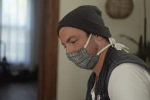 On set during the Covid-19 pandemic.