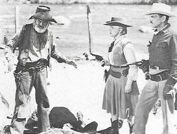 George 'Gabby' Hayes, Francis McDonald, and Elisabeth Risdon in Roll on Texas Moon (1946)