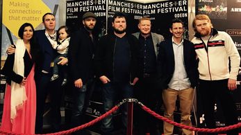 Cardboard Gangsters team arrive at Manchester Film Festival for World Premiere, 2017
