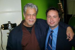 Vincent Guastaferro and Michael G Welch on the set of 'An Old Man's Gold.