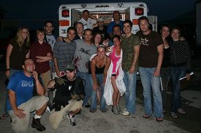 Cast of Fright Flick...Movie martini shot!