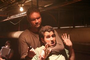 Production photo from the short film, 