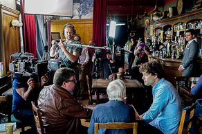 Perry Benson, Christine Ozanne, Lee Mead, and Duncan Casey in Rogue Trader (2019)