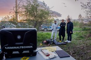 Marco Girnth, Melanie Marschke, Anna Stieblich, and Amina Merai in Leipzig Homicide: Mordsmäßig (2023)