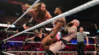 Todd Smith, Raymond Rowe, and Ettore Ewen in WWE Survivor Series (2019)