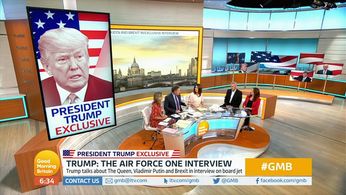 Piers Morgan, Donald Trump, Susanna Reid, Kevin Maguire, and Charlotte Hawkins in Good Morning Britain (2014)