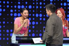 Chloe Jenna and Yen Durano in Family Feud Philippines (2022)