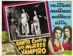 Ofelia Montesco and Lorena Velázquez in Santo vs. the Vampire Women (1962)