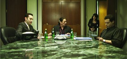 Romina on the set of The Insomniac.