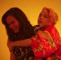 Marlen Uribe on set of Marley & Christine