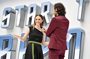 Alex Zane and Lydia Wilson at an event for Star Trek Beyond (2016)