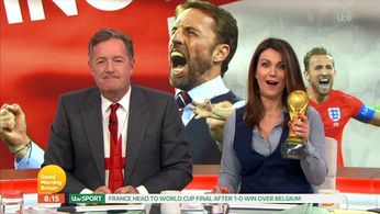 Piers Morgan, Susanna Reid, Gareth Southgate, and Harry Kane in Good Morning Britain (2014)