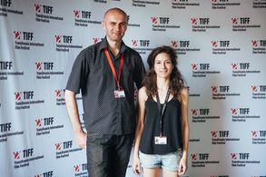 Adrian Tofei and Alexandra Stroe at an event for Be My Cat: A Film for Anne (2015)