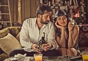 Karim Abdel Aziz and Dareen Haddad in The Blue Elephant (2014)