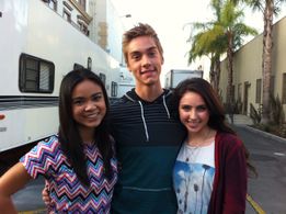 Sari with Ryan Newman and Austin North at Paramount Studios