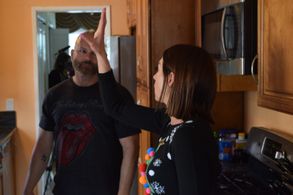 Behind the Scenes of Rollercoaster, the Pilot. Director: Ian Paul Cassidy with wife and Co creator: Angelica Cassidy