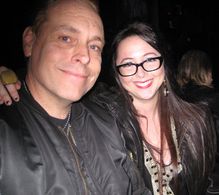 Writer/director Elisabeth Fies with THE COMMUNE composer and rockabilly legend Danny B. Harvey.