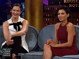 Mandy Moore and Jenna Dewan in The Late Late Show with James Corden (2015)