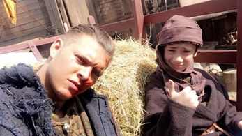 Alex Høgh Andersen and Oran Glynn O'Donovan in Vikings (2013)